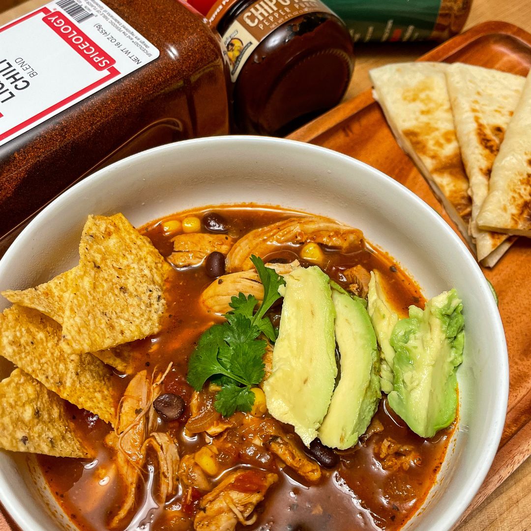 Smoked Chicken Tortilla Soup with Chipotle - Vindulge