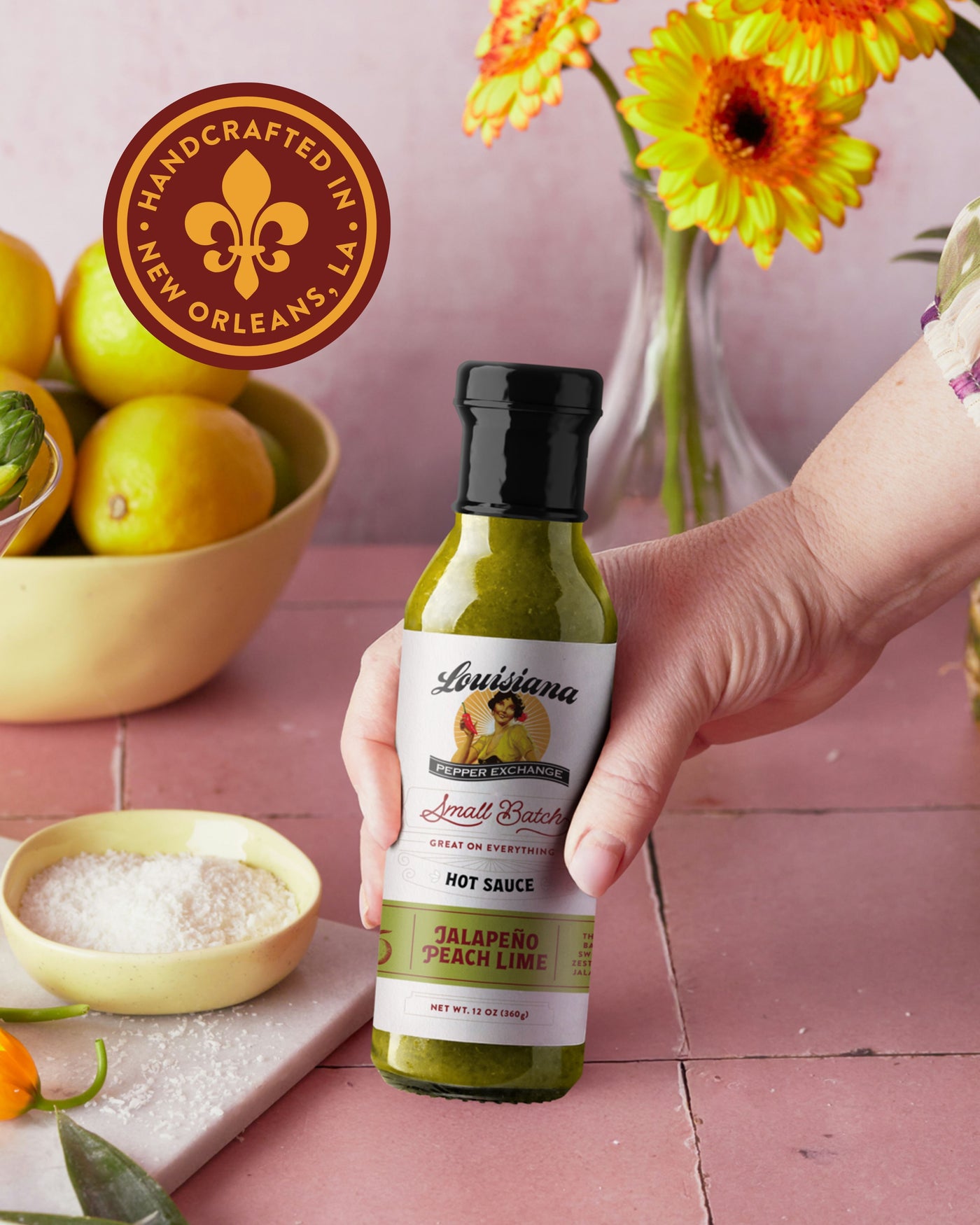 Jalapeño Peach Lime Hot Sauce from Louisiana Pepper Exchange - LIMITED RELEASE