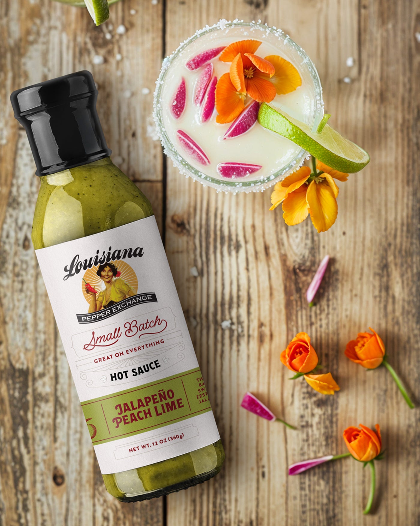 Jalapeño Peach Lime Hot Sauce from Louisiana Pepper Exchange - LIMITED RELEASE